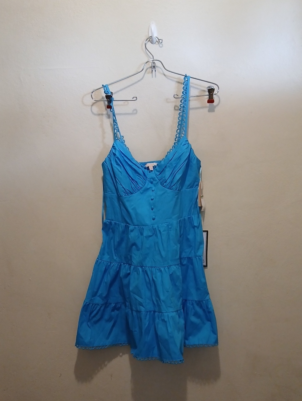 City Studio Bright Blue Tiered Mini Dress